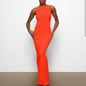 Soft Lounge Sleeveless Long Dress - Fire size XS limited edition